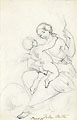 ANDREA DELLA PORTA, Venus and Eros, black chalk